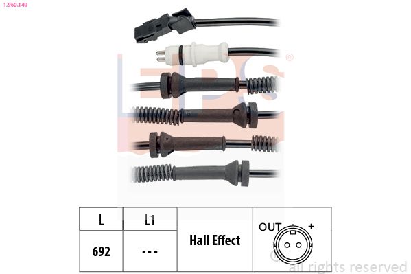 EPS 1.960.149 Sensor, wheel speed