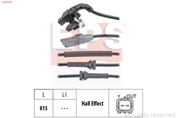 EPS 1.960.150 Sensor, wheel speed
