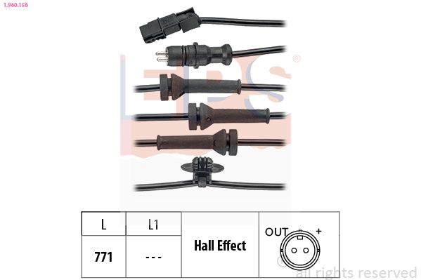 EPS 1.960.156 Sensor, wheel speed