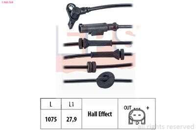 Sensor, wheel speed EPS 1.960.164