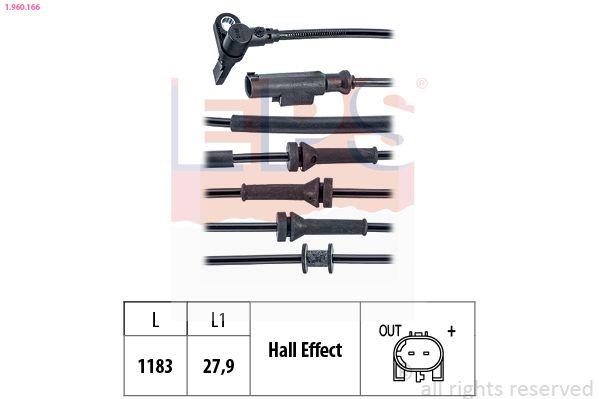 EPS 1.960.166 Sensor, wheel speed