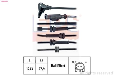 Sensor, wheel speed EPS 1.960.184