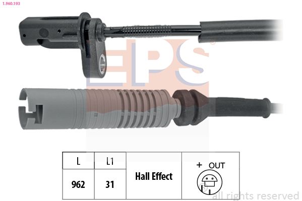 EPS 1.960.193 Sensor, wheel speed
