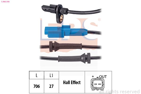 EPS 1.960.194 Sensor, wheel speed