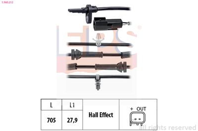Sensor, wheel speed EPS 1.960.212
