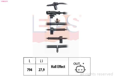 Sensor, wheel speed EPS 1.960.213