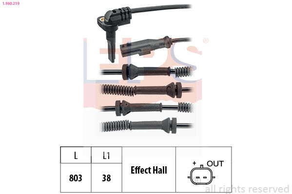EPS 1.960.219 Sensor, wheel speed