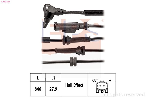 EPS 1.960.223 Sensor, wheel speed