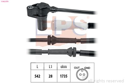 Sensor, wheel speed EPS 1.962.078