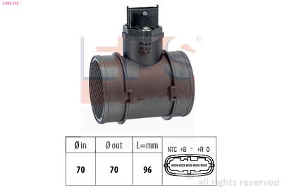 Mass Air Flow Sensor EPS 1.991.155