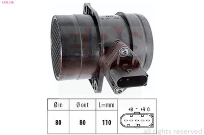 Mass Air Flow Sensor EPS 1.991.216