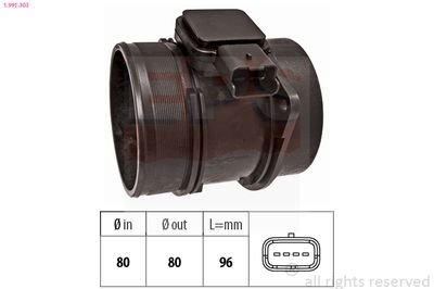 Mass Air Flow Sensor EPS 1.991.303