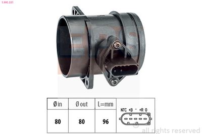 Mass Air Flow Sensor EPS 1.991.331