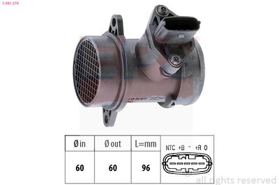 Mass Air Flow Sensor EPS 1.991.379