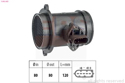 Mass Air Flow Sensor EPS 1.991.443
