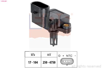 Air Pressure Sensor, altitude adaption EPS 1.993.081