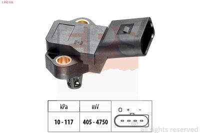 Air Pressure Sensor, altitude adaption EPS 1.993.105