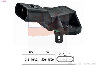 Pressure Sensor, brake booster EPS 1.993.280