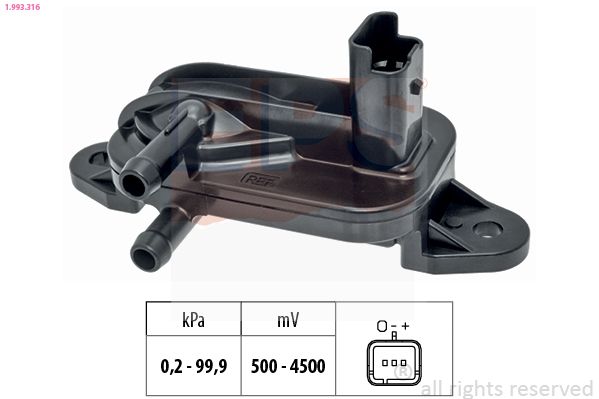 EPS 1.993.316 Sensor, exhaust pressure