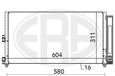 Condenser, air conditioning ERA 667000