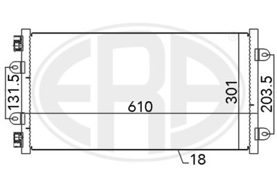 Condenser, air conditioning ERA 667014
