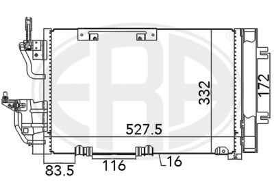 Condenser, air conditioning ERA 667015