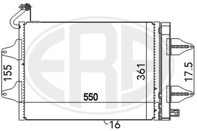 Condenser, air conditioning ERA 667017