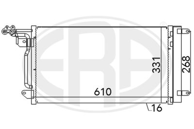 Condenser, air conditioning ERA 667026