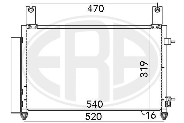 ERA 667032 Condenser, air conditioning