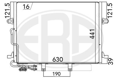 Condenser, air conditioning ERA 667033