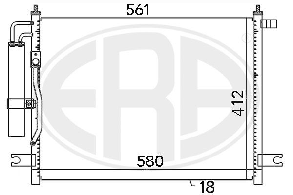 ERA 667034 Condenser, air conditioning