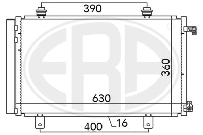 Condenser, air conditioning ERA 667035