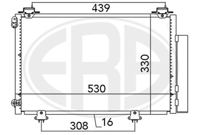 Condenser, air conditioning ERA 667041