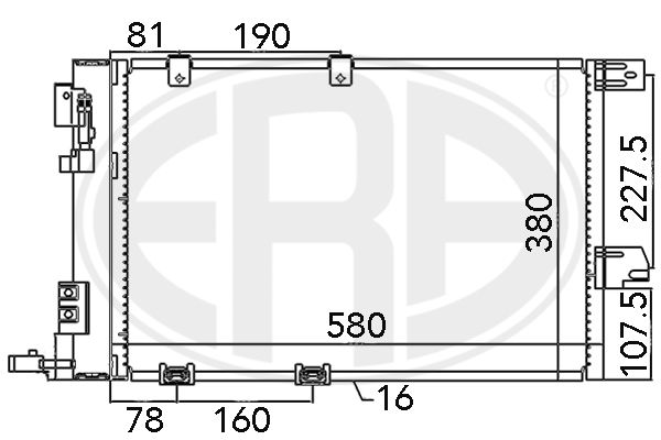 ERA 667043 Condenser, air conditioning
