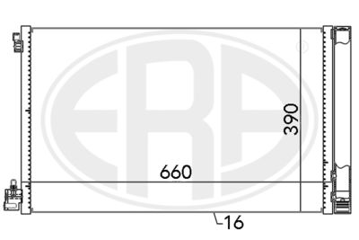 Condenser, air conditioning ERA 667049