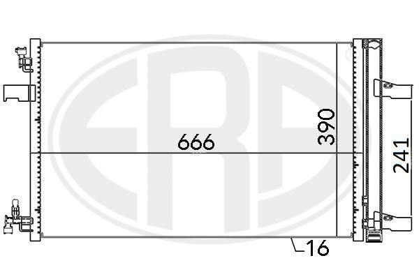 ERA 667053 Condenser, air conditioning