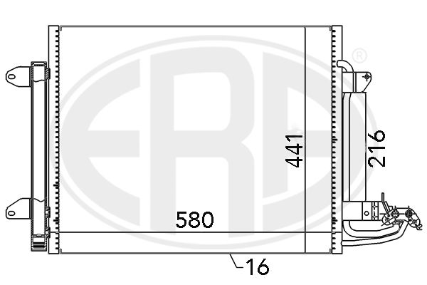 ERA 667054 Condenser, air conditioning