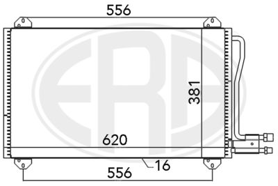 Condenser, air conditioning ERA 667055