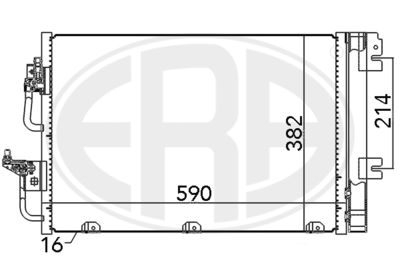 Condenser, air conditioning ERA 667056