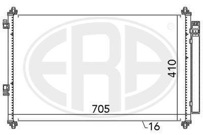 Condenser, air conditioning ERA 667057