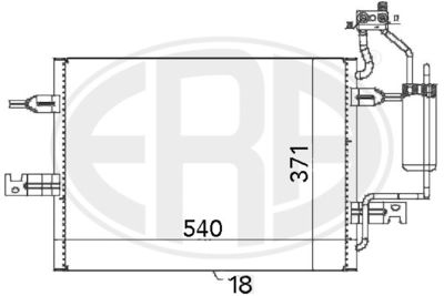 Condenser, air conditioning ERA 667058