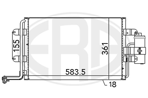 ERA 667062 Condenser, air conditioning