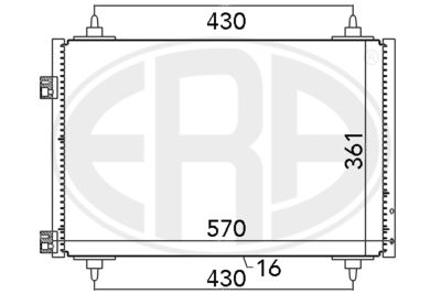 Condenser, air conditioning ERA 667068