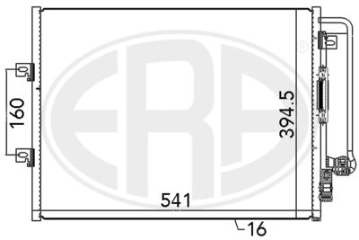 Condenser, air conditioning ERA 667072