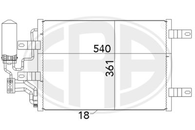 Condenser, air conditioning ERA 667077