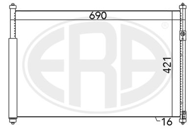 Condenser, air conditioning ERA 667080