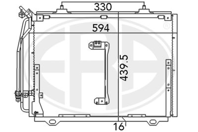 Condenser, air conditioning ERA 667081