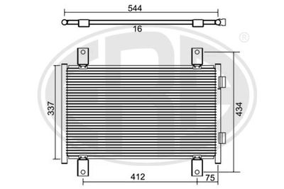 Condenser, air conditioning ERA 667084