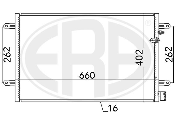 ERA 667086 Condenser, air conditioning