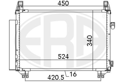 Condenser, air conditioning ERA 667087